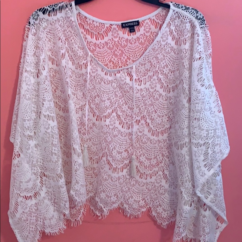 Express White lace top